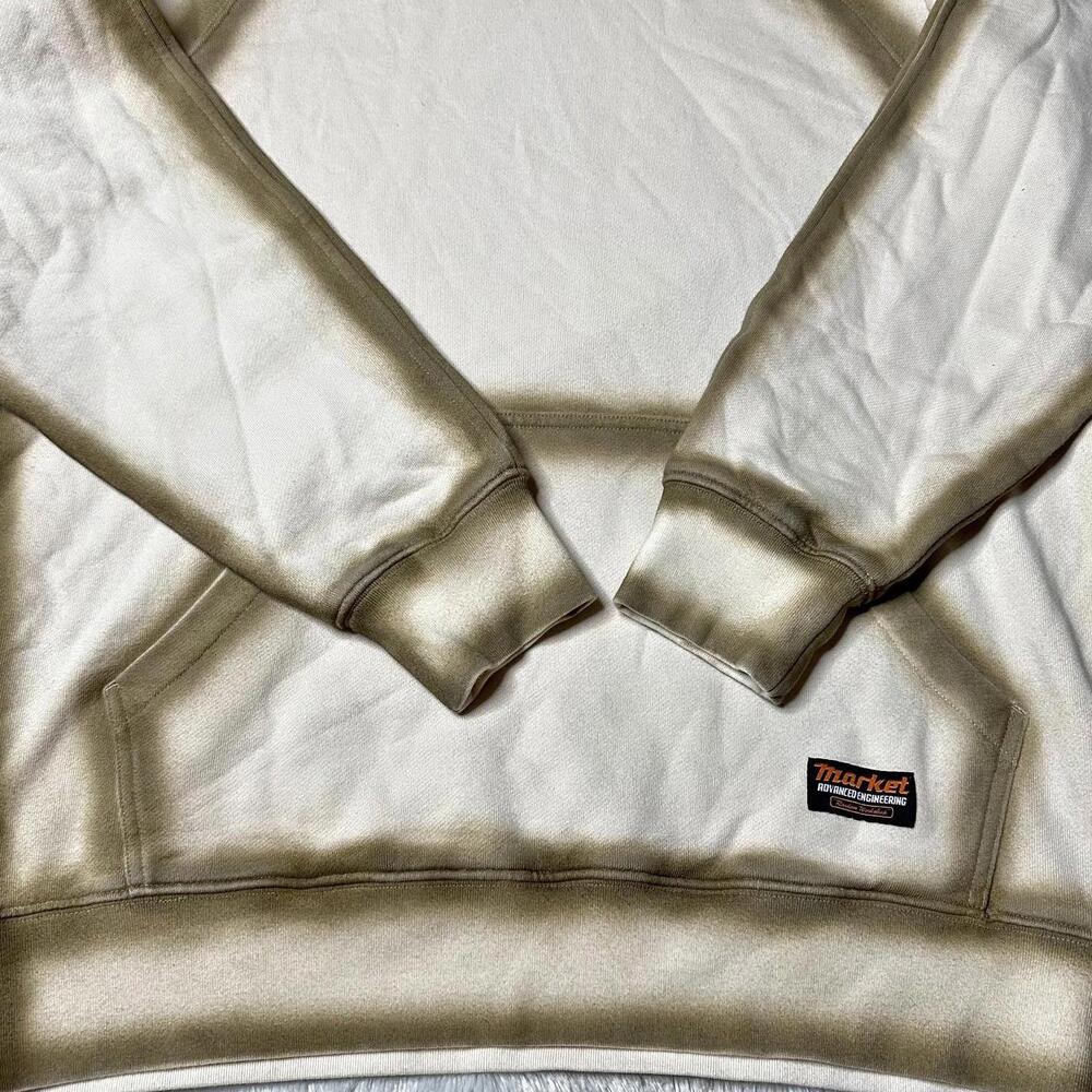 Nwot Market Margins Pullover Hoodie In Bone Unisex M View 4